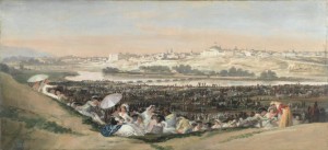 Tableau de Goya représentant la Pradera de San Isidro pendant les fêtes du 15 mai