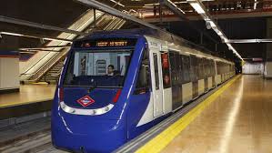 Madrid authentic Spanish experience : Picture of a subway train in a station