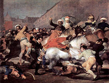 Jours fériés à Madrid: tableau de Goya, "El 2 de Mayo"
