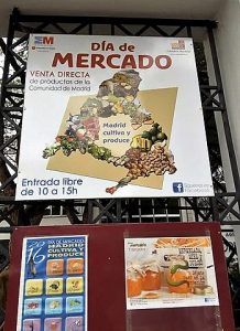 Mercados de Madrid: entrada del mercado de la Casa de Campo